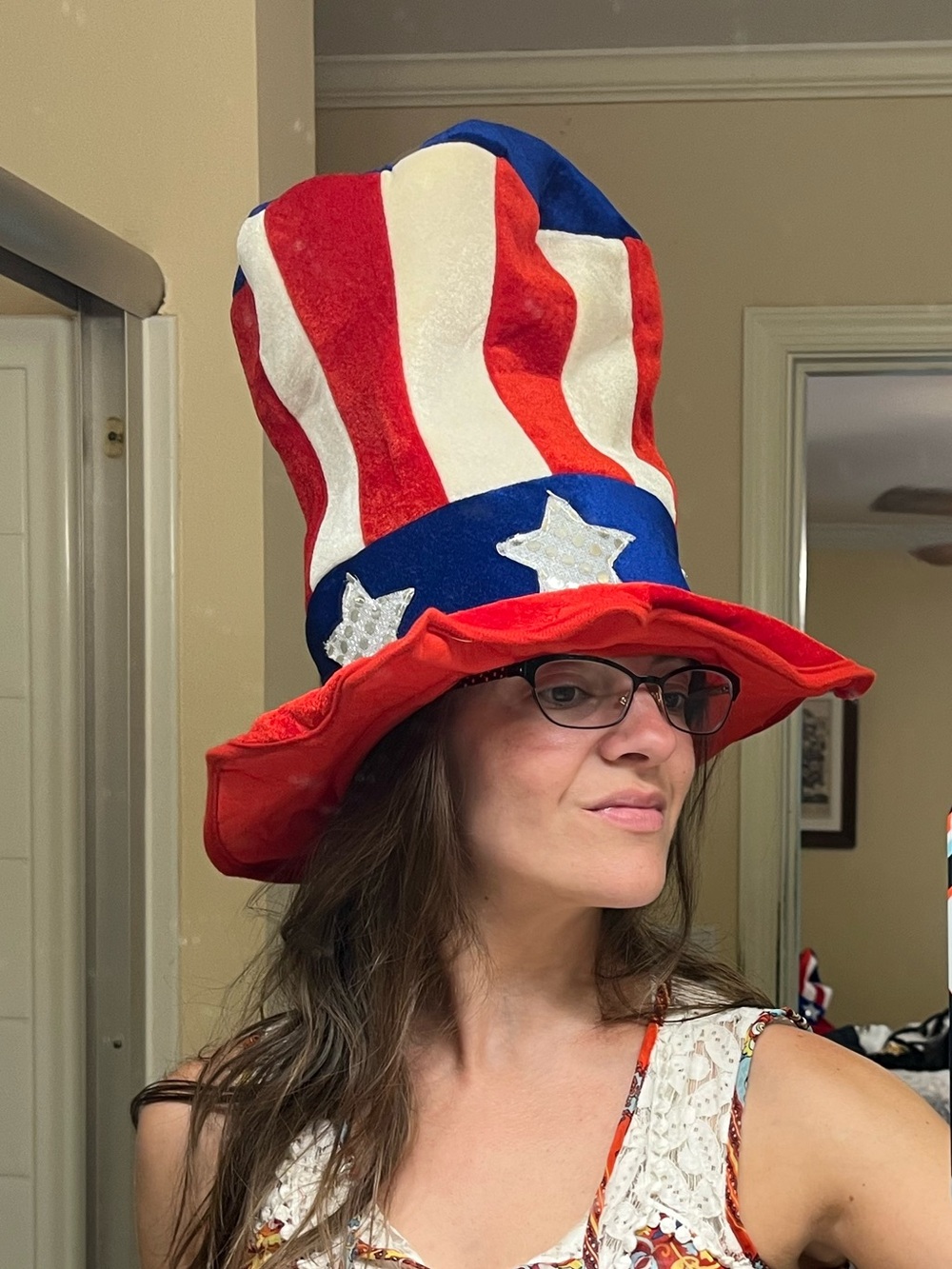 Halloween Tall Oversized Uncle Sam Plush Hat